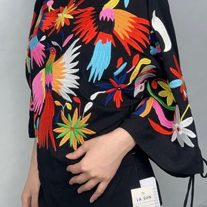 Blusas y Camisas de Moda para Mujer, Estilo Casual, Manga Larga, Verano, Bordadas - Product Image 2