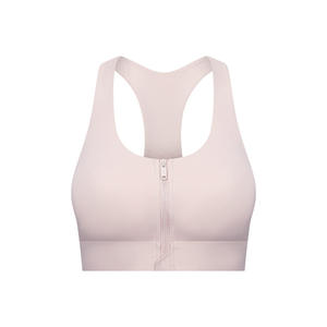 Soutien-gorge de sport 2025 pour femme, respirant, réglable, à maintien élevé, à motif écossais et orné de cristaux, avec fermeture éclair frontale, antichoc, pour la gym - Product Image 3