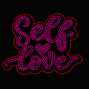 Neueste Selbstliebe-Strass-Transfers Großhandel Hochwertige Wärmeübertragungsfolie für T-Shirts - Product Image 1