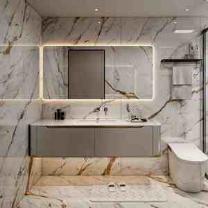 <span class=keywords><strong>Mobile</strong></span> <span class=keywords><strong>bagno</strong></span> sospeso in legno personalizzato con lavabo, piano in marmo, <span class=keywords><strong>specchio</strong></span> smart antiappannamento <span class=keywords><strong>e</strong></span> <span class=keywords><strong>luce</strong></span> LED per <span class=keywords><strong>bagno</strong></span> - Product Image 4