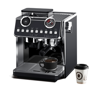 Vente en gros de cafetière italienne en acier inoxydable de 2800w Pièces de rechange gratuites pour hôtels <span class=keywords><strong>Machine</strong></span> <span class=keywords><strong>à</strong></span> <span class=keywords><strong>café</strong></span> expresso manuelle noire - Product Image 1