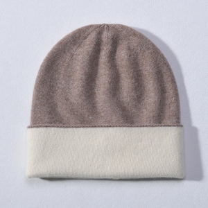 Jxwatcher Bonnet de ski double couche à revers pour <span class=keywords><strong>femme</strong></span>, en cachemire tricoté réversible, uni, de luxe, de créateur - Product Image 2