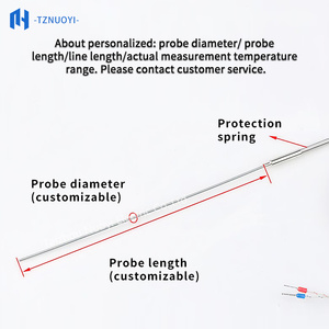 Thermocouple blindé en acier inoxydable de type K WRNK-191, résistance thermique PT100/E/J, capteur de haute température, résistance OEM - Product Image 5