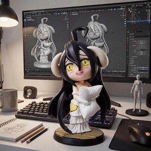 Vente flash - Figurine d'anime japonaise Albedo <span class=keywords><strong>Overlord</strong></span>, poupée sexy pour filles, modèle de dessin animé de 12 cm, cadeaux pour les fans de cosplay - Product Image 2