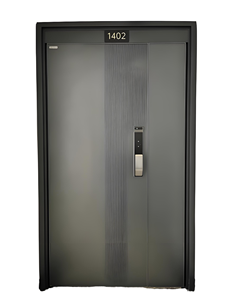 Système de verrouillage multipoints antivol, porte d'entrée en acier, serrure intelligente compatible avec la reconnaissance biométrique des empreintes digitales, porte de sécurité en acier pour villa - Product Image 2