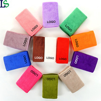 Serviettes de salon de coiffure super absorbantes, moins chères, pour salon de coiffure, spa de beauté, serviettes en microfibre sèches et humides avec étiquette de logo
