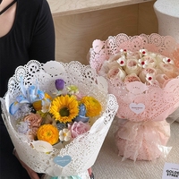 Kertas Glassine Tahan Air LUCIA untuk Pembungkus Bunga, Bahan Pengemas Buket, Perlengkapan Florist LF161003