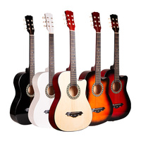 TN-AC-38I 38-Inch Colorful Basswood Acoustic Guitar Wood String Instrument for Beginners