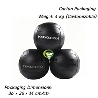 Balón Medicinal Suave Premium, Balón de Pared Antideslizante con Costuras Reforzadas, Balón de Impacto con Peso de Cuero para CrossFit