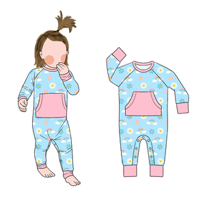 Özel Tasarım Little Glow Çocuk 2026 Yeni Bebek Cepli Tulum Unisex Bambu Kumaş Ter Emici Nefes Alabilen Kolay Temizlenen Bakım Gerektirmeyen - Product Image 6