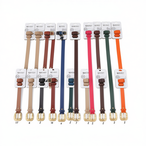 Cintura in pelle PU con fibbia grande, larghezza 3 cm, diversi colori, per donna, cinture alla moda - Product Image 2