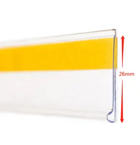 Klebstoff 39mm Kunststoff PVC Daten Streifen für Supermarkt Regale
