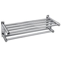 Porte-serviettes double rangée en acier inoxydable sur mesure de haute qualité, étagère de douche, support mural pour salle de bain, finition satinée, logo personnalisé SIR