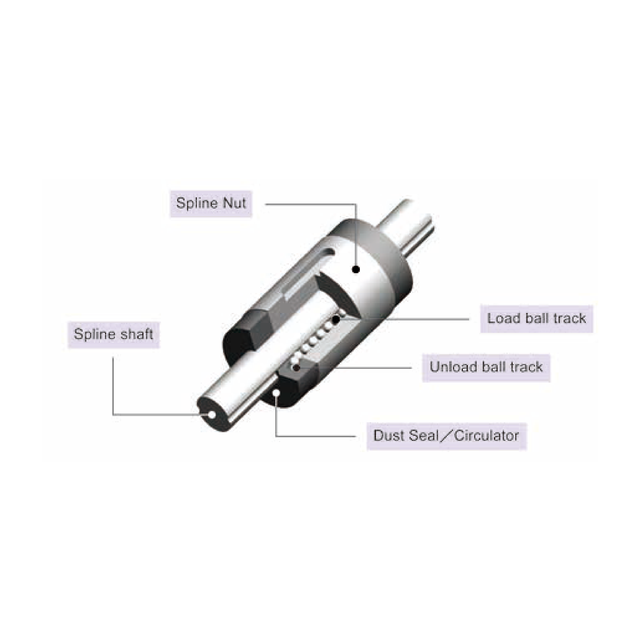 China Ball Spline Linear Ball Spline Shaft Linear Ball Spline Nut SLT016 for  Cnc