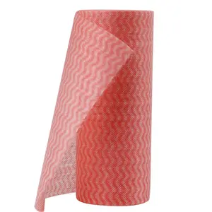 red disposable towels spunlace nonwoven fabrics cleaning cloth