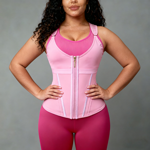 LANGQIN Ceinture de maintien de la taille pour femmes, double compression, corset respirant, sangle amincissante pour le <span class=keywords><strong>ventre</strong></span> <span class=keywords><strong>plat</strong></span>, gaine sculptante - Product Image 4