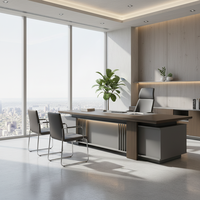 Bureau de direction contemporain en MDF, écologique, modulaire, durable, moderne, pour directeur de bureau