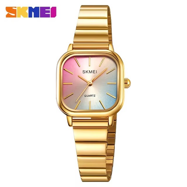 Skmei 2190 Fashion Rose Gold Thin Casual Dress Luxury Silver Ladies 3Bar Waterproof Women Watches for Girls