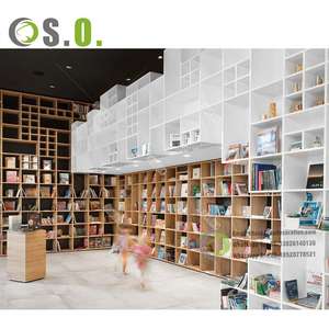 Diseño Interior de Mostrador para Librería, Exhibidor de Papelería, Estantería para Libros de Biblioteca, Exhibidor de Libros - Product Image 1