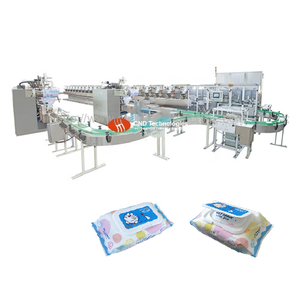 Fully Automatic 20-120 Pcs Cotton Wet Tissue Slitting Rewinder Machine Facial Wet <strong>Wipes</strong> Folding Wrapping Machine - Product Image 1