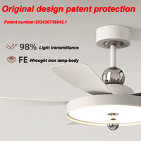 Ventilateur de plafond LED moderne 42 pouces 2026, nouveau, avec télécommande, design de lustre décoratif, moteur CC, haut-parleur Bluetooth, lumières, Chine