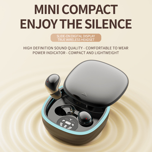 Mini13n Auriculares Intrauditivos con Pantalla Digital, 5.3 IPX4 Resistentes al Agua, Sonido Hi-Fi JL, Auriculares Inalámbricos TWS para Juegos y Deportes, Fáciles de Transportar - Product Image 2