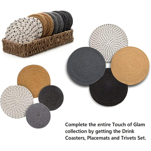 Sets de table en toile de jute ronds imperméables pour mariage pour les paramètres de table modernes - Product Image 3