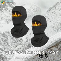 Gorros de invierno de forro polar de cobertura facial completa al por mayor, máscaras de esquí para motocicleta al aire libre, pasamontañas de tela común con estilo de personaje personalizado