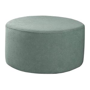 Copripiedi poggiapiedi rotondo verde con fodera in ottomana da soggiorno accessorio per mobili - Product Image 6