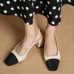 Sandalias de Tacón Alto con Tira en el Tobillo y Diseño Multicolor, Elegantes Zapatos de Vestir con Punta Redonda para Fiesta - Product Image 4