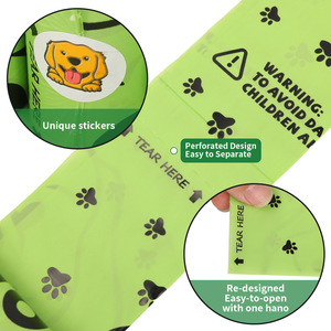 Sacs promotionnels biodégradables pour excréments d'animaux en PLA (amidon de maïs) pour ramassage de crottes de chien - Product Image 4