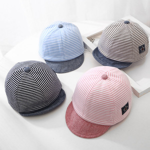 Il più nuovo berretto da sole estivo per neonato berretto da bambino in cotone berretto a righe età 6-18 <span class=keywords><strong>M</strong></span> - Product Image 2