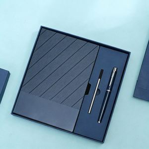 Custom Logo Luxury Soft PU Leather A5 <b>Notebook</b> Journal Gift <b>Set</b> with Pen Refill Personalised Leather <b>Notebook</b> with Pen Gift <b>Set</b> - Product Image 4