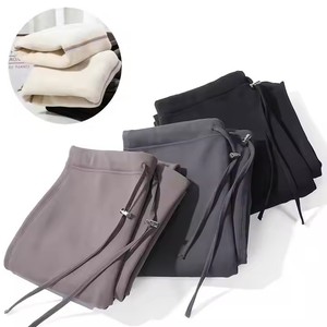 Pantalon d'hiver taille haute évasé Yoga Pantalon <span class=keywords><strong>enceinte</strong></span> Doublure en <span class=keywords><strong>polaire</strong></span> Chaud <span class=keywords><strong>Femme</strong></span> Sport Pantalon à fond cloche Leggings Pantalon de maternité - Product Image 3