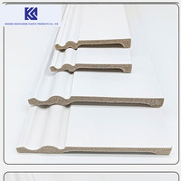 Plinthes décoratives modernes pour intérieur en WPC, accessoires de revêtement de sol imperméables en polystyrène PS, plinthes en PVC