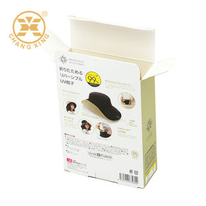 Reciclaje de embalaje plano personalizado con logotipo propio, caja colgante de entrega de sombrero, estante de tienda de estilo de moda, caja de papel de exhibición OEM al por menor - Product Image 3