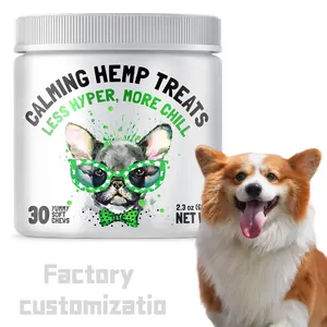 Custom Rich Vitamins Pet Health Care Product Pet Calming Soft Chews For Everyday Stress & Separation