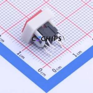 TPB01-111L1R Tactile Switch Through hole Component (THT) Switch Rectangle Button With Bracket Red - Product Image 2