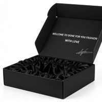 Boîte cadeau rigide de luxe personnalisée noire grande avec fermeture magnétique, emballage écologique anti-fuite avec gaufrage et logo imprimé