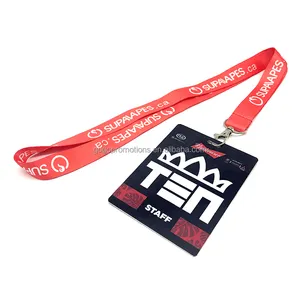 Groothandel Fabriek Prijs Custom Werk Id Kaart Lanyard Badge Merk Entry Exit Student Campus Vakbeurs Lanyards Met Logo Custom