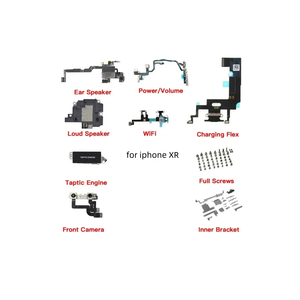 Pièces intérieures pour <span class=keywords><strong>IPhone</strong></span> <span class=keywords><strong>XR</strong></span> caméra avant arrière Port de charge bouton de Volume d'alimentation câble flexible avec haut-parleur d'oreille de moteur Taptic - Product Image 1