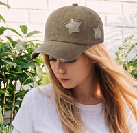 Casquette de baseball unisexe personnalisable avec logo, effet vieilli et délavé, motif étoile, pour sports de plein air, réglable, en jean rétro, style Dad Hat uni