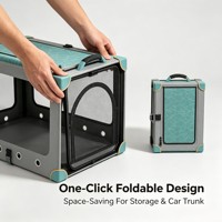 Cage de voyage pliable pour animaux de compagnie, grande capacité, pour chien et chat, utilisable en voiture, en intérieur et en extérieur