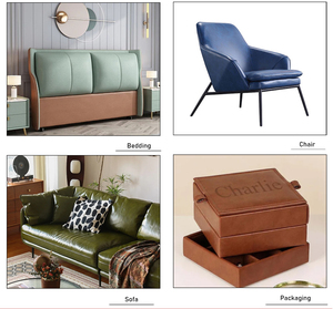 Tela sintética <span class=keywords><strong>de</strong></span> vinilo PVC efecto cuero Crazy Horse bicolor para bolsos, sillas, muebles, asientos <span class=keywords><strong>de</strong></span> coche, sofás y cajas. - Product Image 6