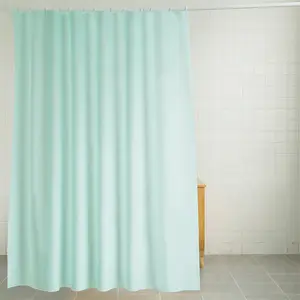 90GSM Mildew Resistant Bathroom Plastic PE Solid Shower curtain for Bathroom