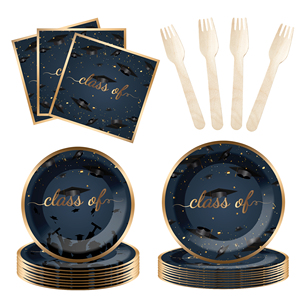 DAMAI - Juego de Platos de Papel Personalizados para Graduación, Decoraciones Desechables para Fiestas, para 8 Personas - Product Image 3