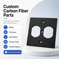 Fabricant de plaques en fibre de carbone sur mesure, tissage 3K, usinage CNC avec panneau de prise de courant, plaque en fibre de carbone rigide et durable