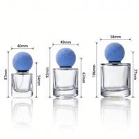 Flacon de parfum de luxe unique haut de gamme en pierre volcanique 3D, vaporisateur 30ml 50ml 100ml, flacon de parfum premium vide avec boîte