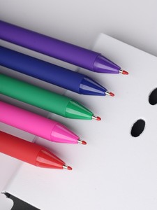 Stylo à encre gel rétractable avec logo imprimé personnalisé, stylo à encre gel couleur bonbon avec revêtement par pulvérisation, stylo promotionnel pour entreprise, cadeau d'entreprise - Product Image 5