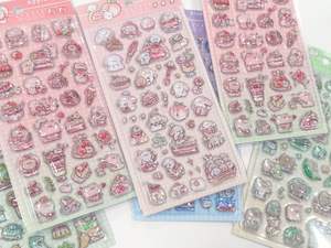 Autocollants <span class=keywords><strong>Muraux</strong></span> Décoratifs 3D en Relief, Animaux de Dessin Animé Gonflés, Fleurs de <span class=keywords><strong>Cerisier</strong></span>, Espace, Cristal, PVC, Écologiques, Auto-Adhésifs et Imperméables - Product Image 3